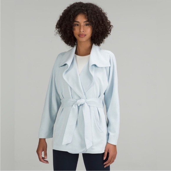 lululemon athletica Jackets & Blazers - Lululemon Softstreme Belted Wrap in Powder Blue Size XS/Small